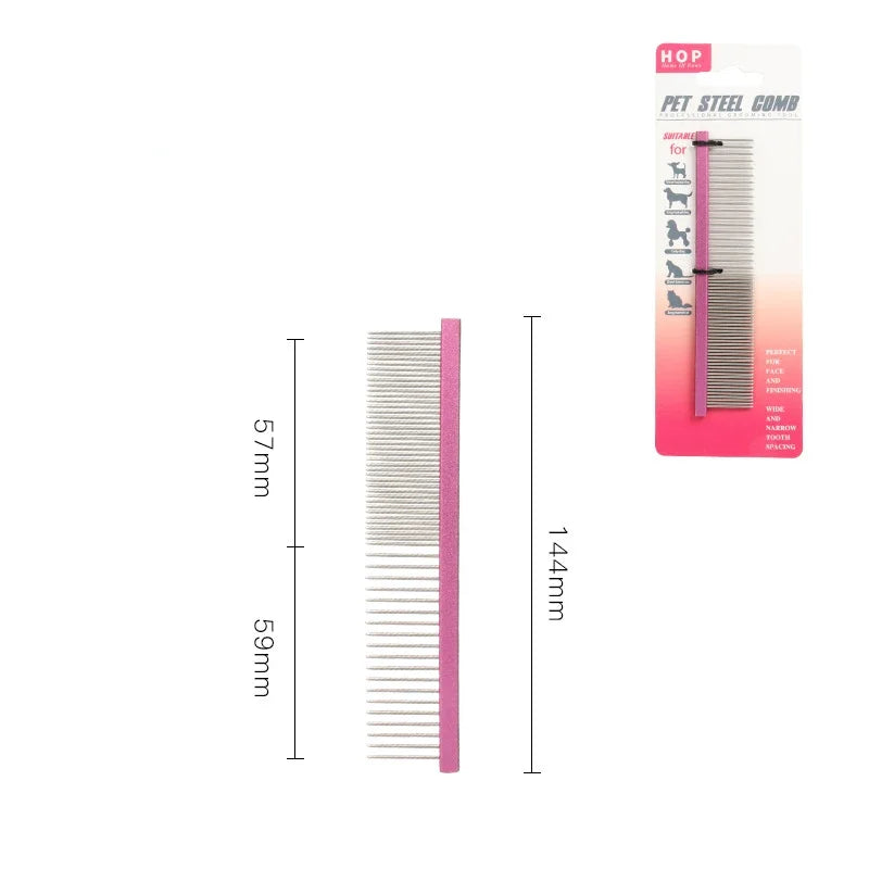Light Aluminum Cat and Dog Comb Stainless Steel