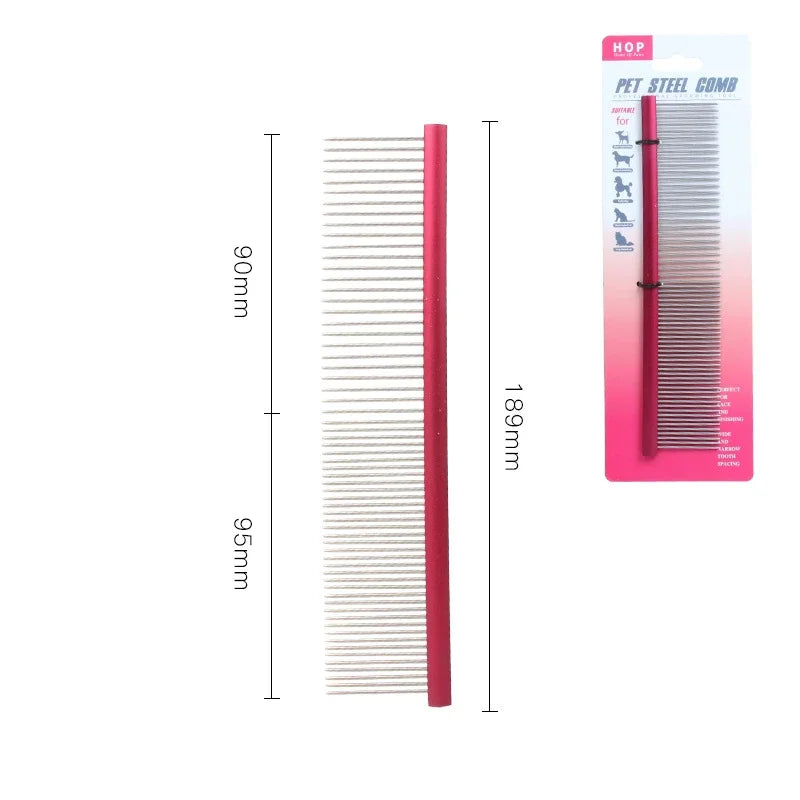 Light Aluminum Cat and Dog Comb Stainless Steel