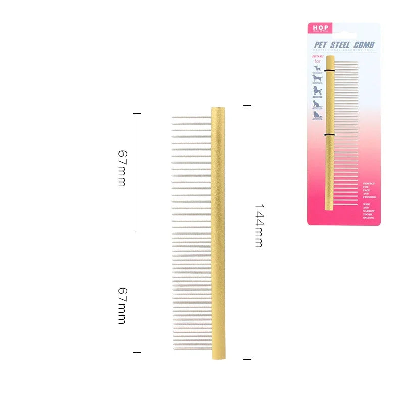 Light Aluminum Cat and Dog Comb Stainless Steel