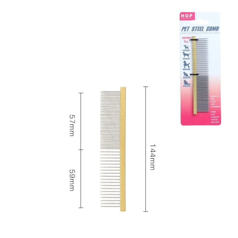 Light Aluminum Cat and Dog Comb Stainless Steel