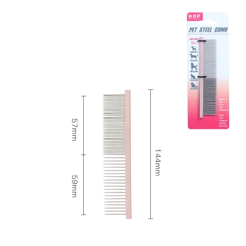 Light Aluminum Cat and Dog Comb Stainless Steel