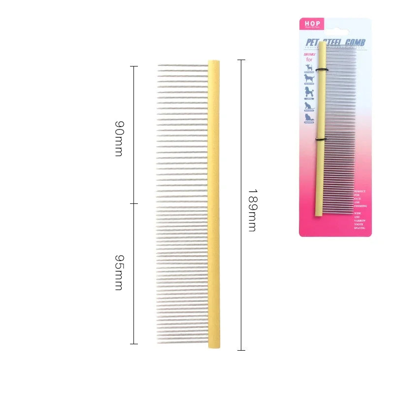 Light Aluminum Cat and Dog Comb Stainless Steel