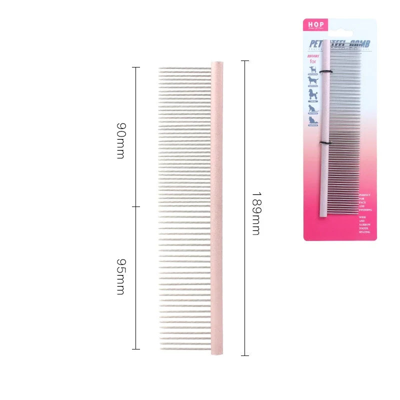 Light Aluminum Cat and Dog Comb Stainless Steel